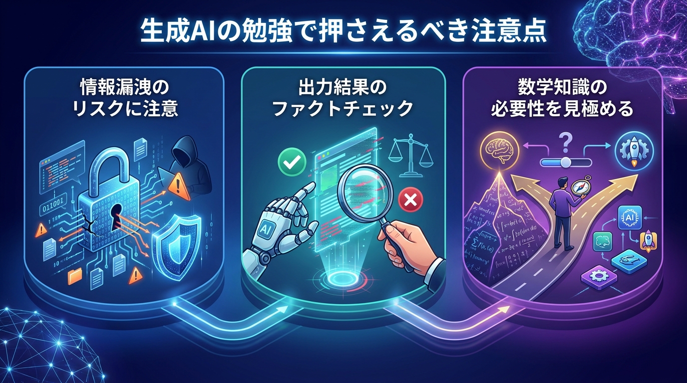 生成AIの勉強で押さえるべき注意点