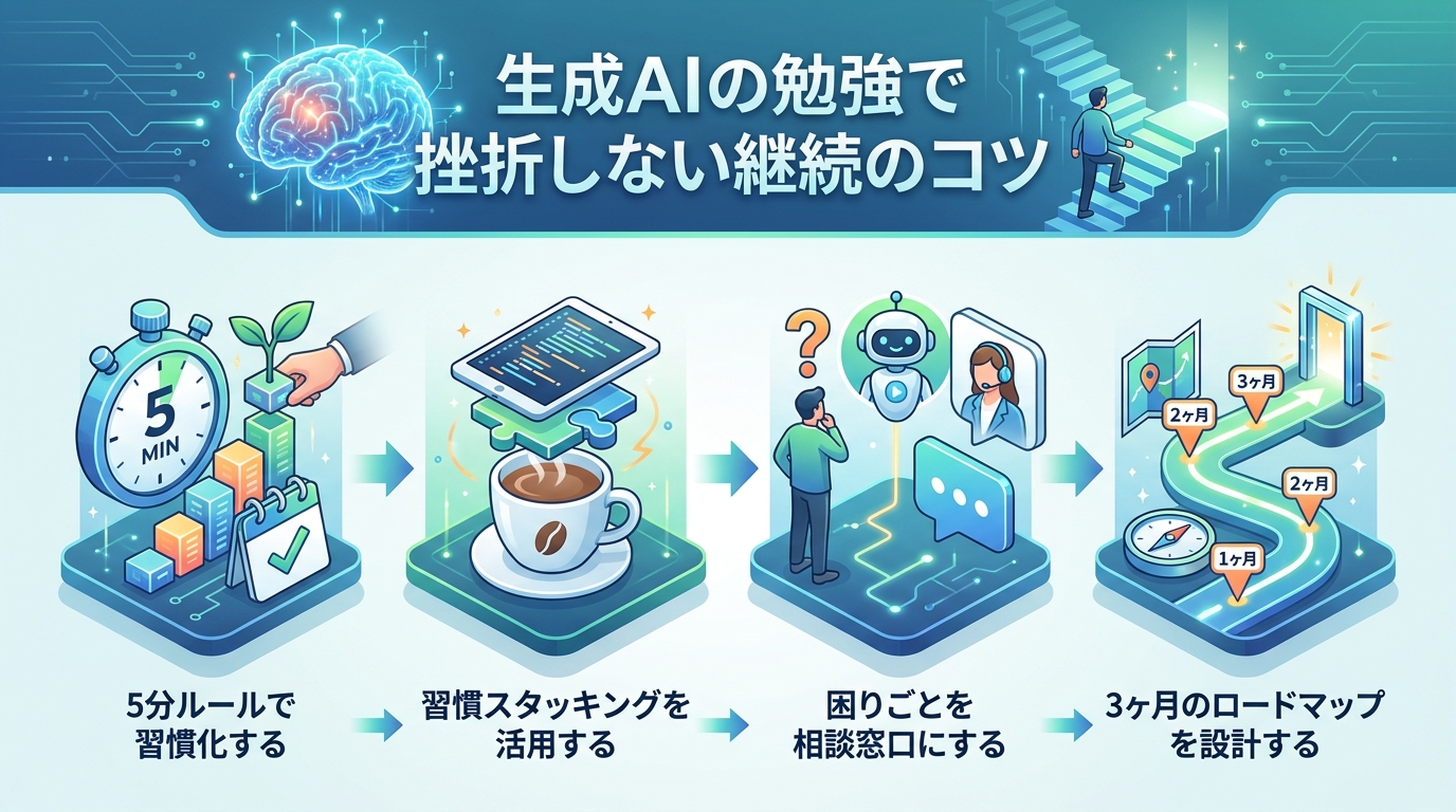 生成AIの勉強で挫折しない継続のコツ