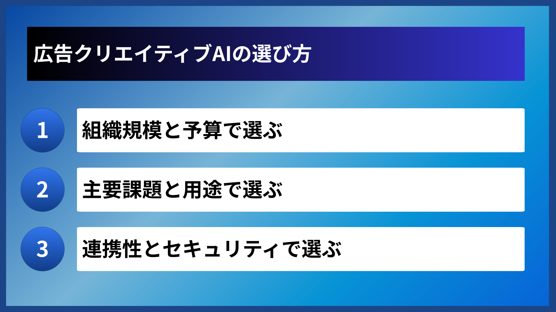 広告クリエイティブAIの選び方