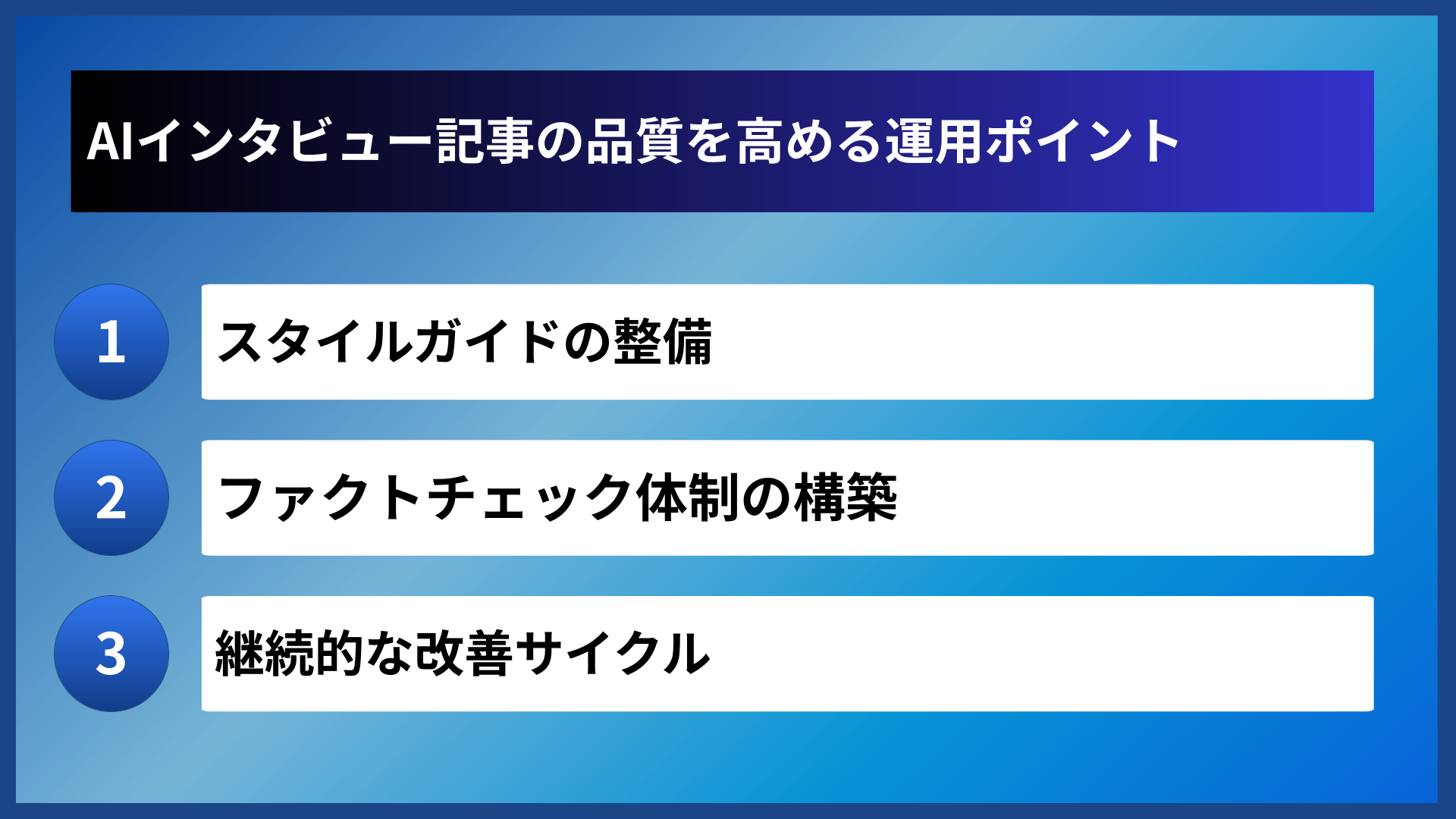AIインタビュー記事の品質を高める運用ポイント