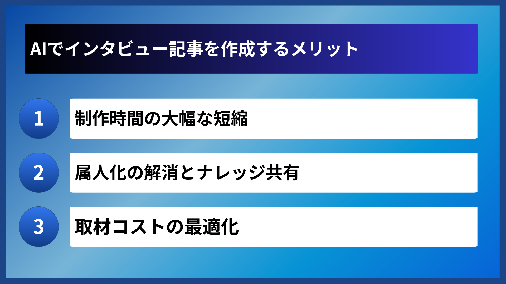 AIでインタビュー記事を作成するメリット