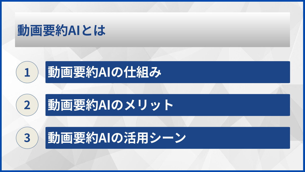 動画要約AIとは