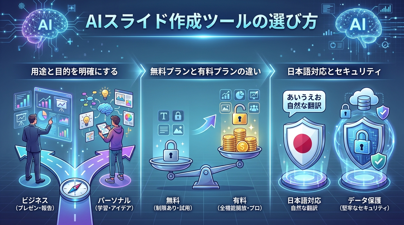 AIスライド作成ツールの選び方
