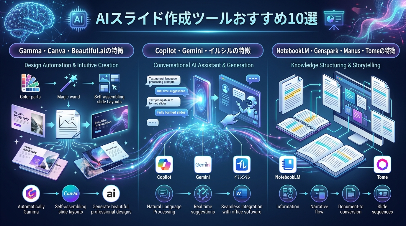AIスライド作成ツールおすすめ10選