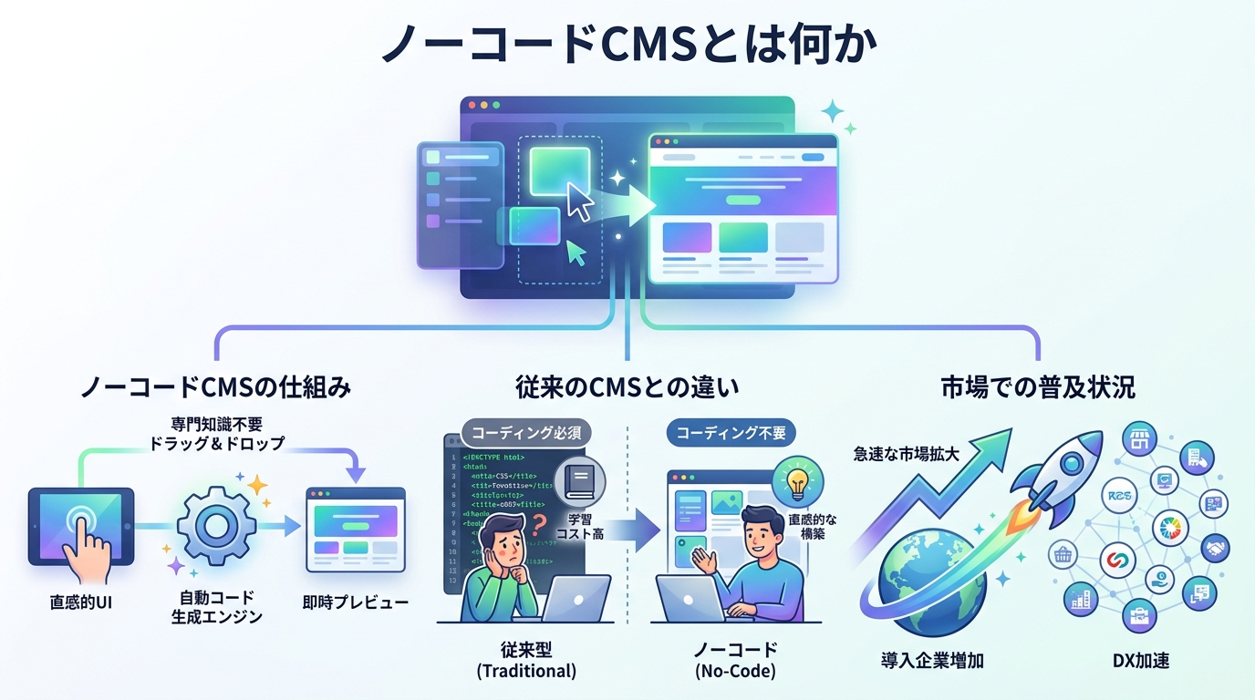 ノーコードCMSとは何か