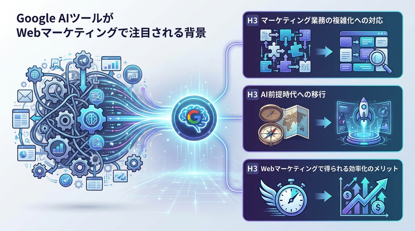 Google AIツールがWebマーケティングで注目される背景