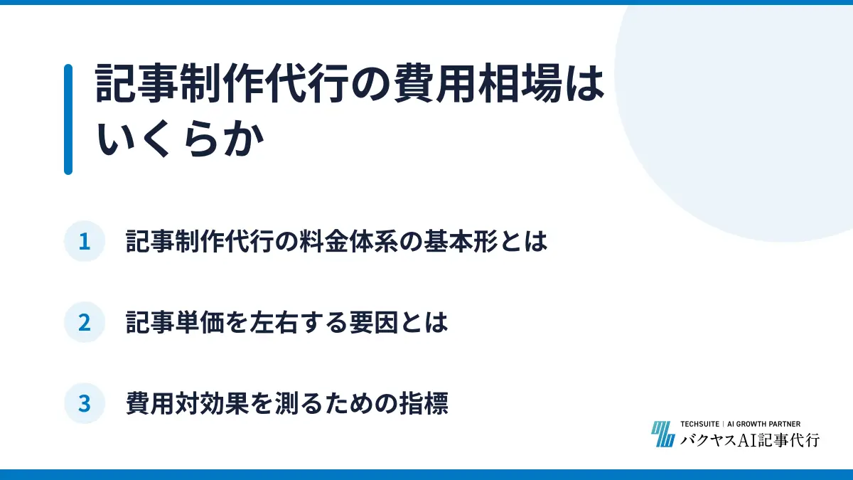 記事制作代行の費用相場はいくらか