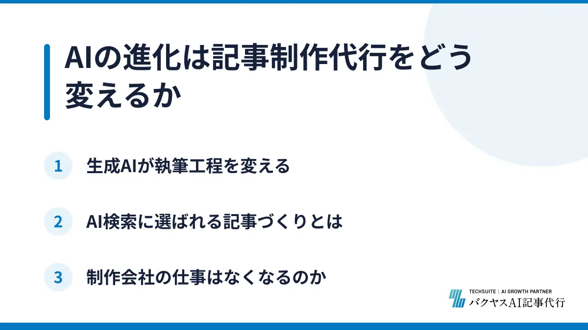 AIの進化は記事制作代行をどう変えるか