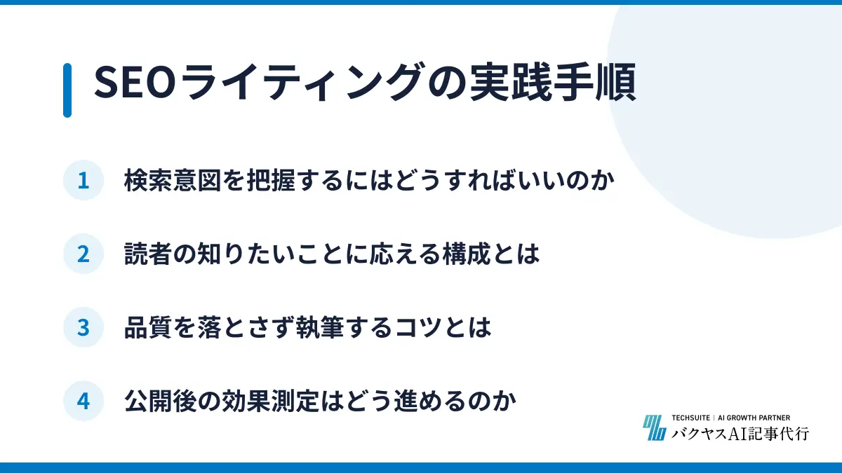 SEOライティングの実践手順