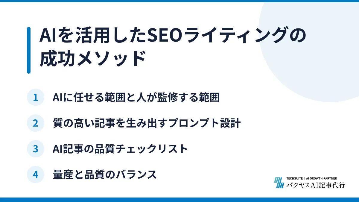 AIを活用したSEOライティングの成功メソッド