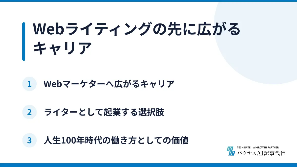 Webライティングの先に広がるキャリア