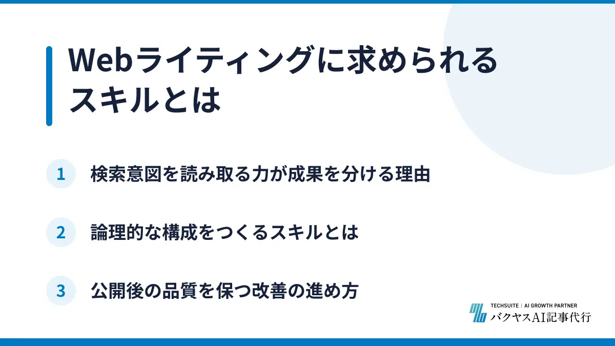 Webライティングに求められるスキルとは