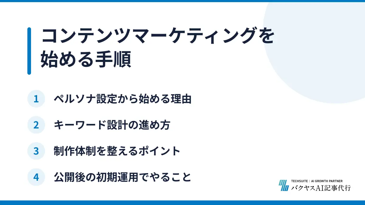 コンテンツマーケティングを始める手順