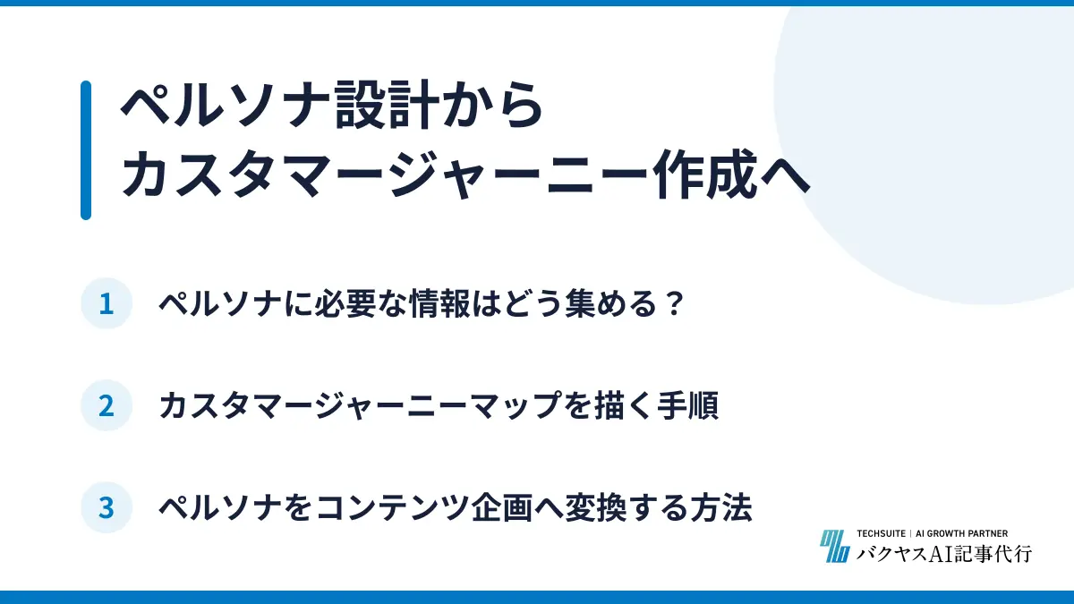 ペルソナ設計からカスタマージャーニー作成へ