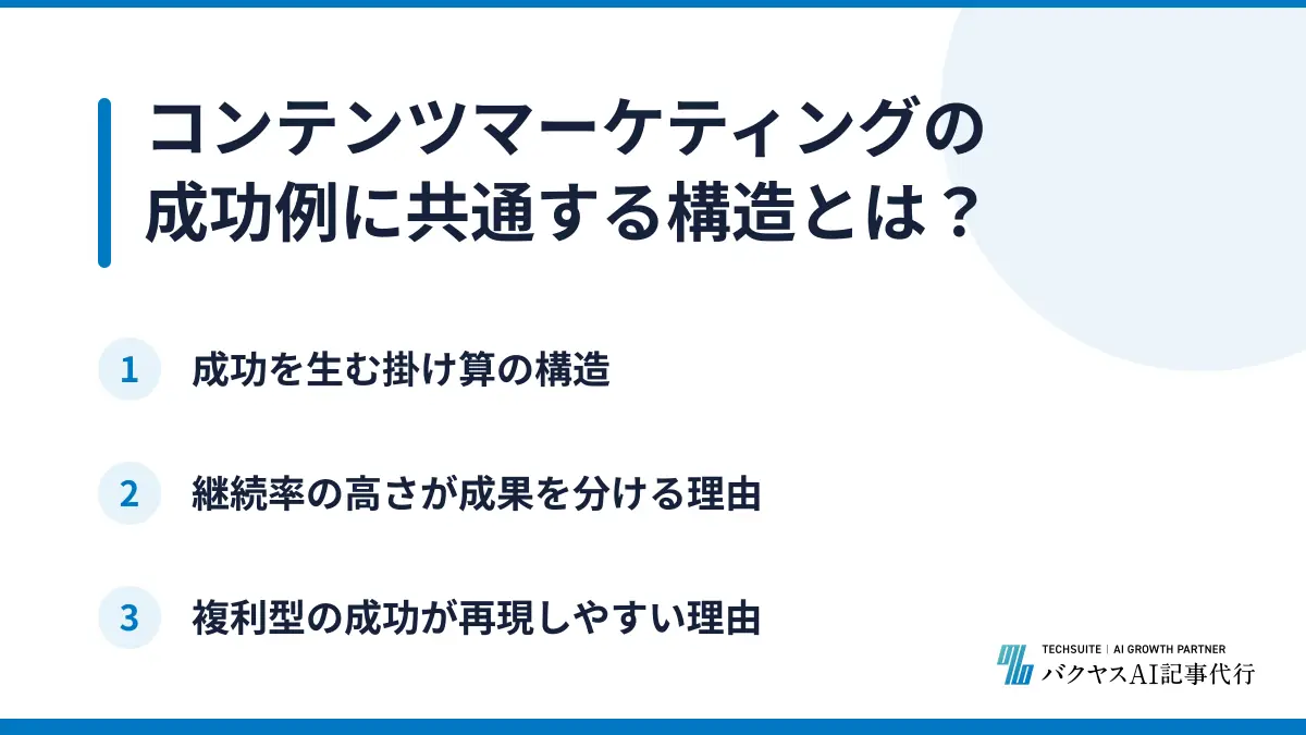 コンテンツマーケティングの成功例に共通する構造とは？