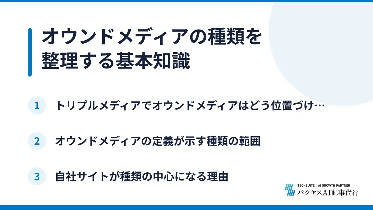 オウンドメディアの種類を整理する基本知識