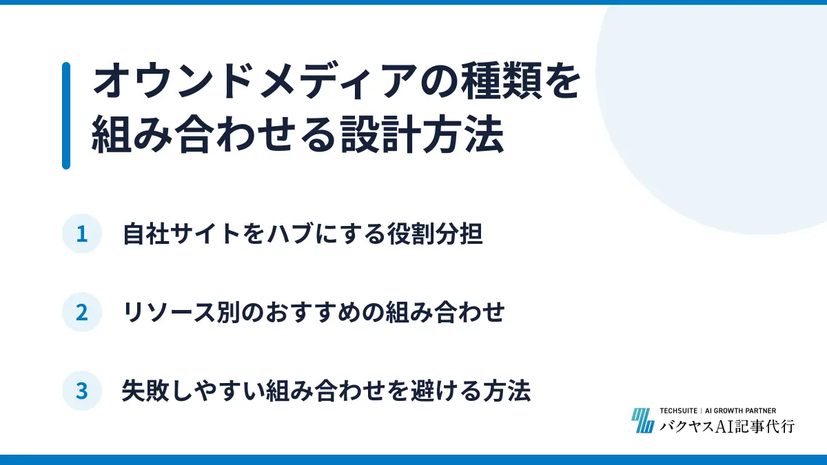 オウンドメディアの種類を組み合わせる設計方法