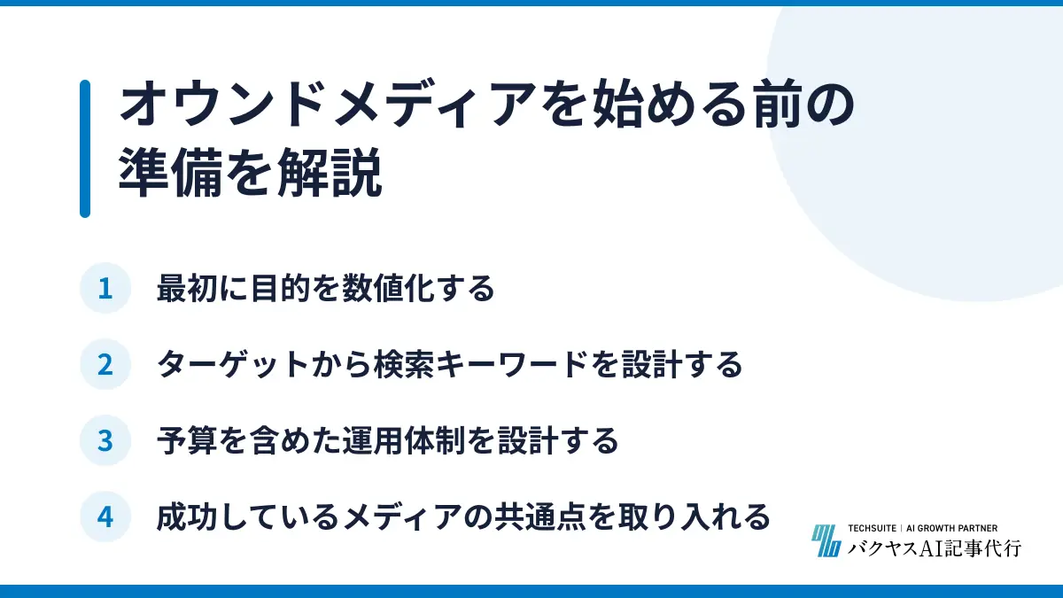 オウンドメディアを始める前の準備を解説