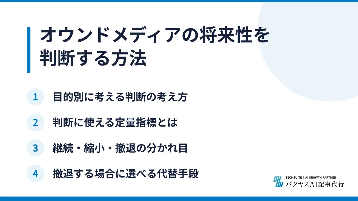 オウンドメディアの将来性を判断する方法