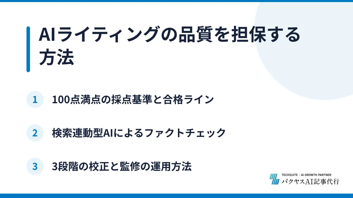 AIライティングの品質を担保する方法