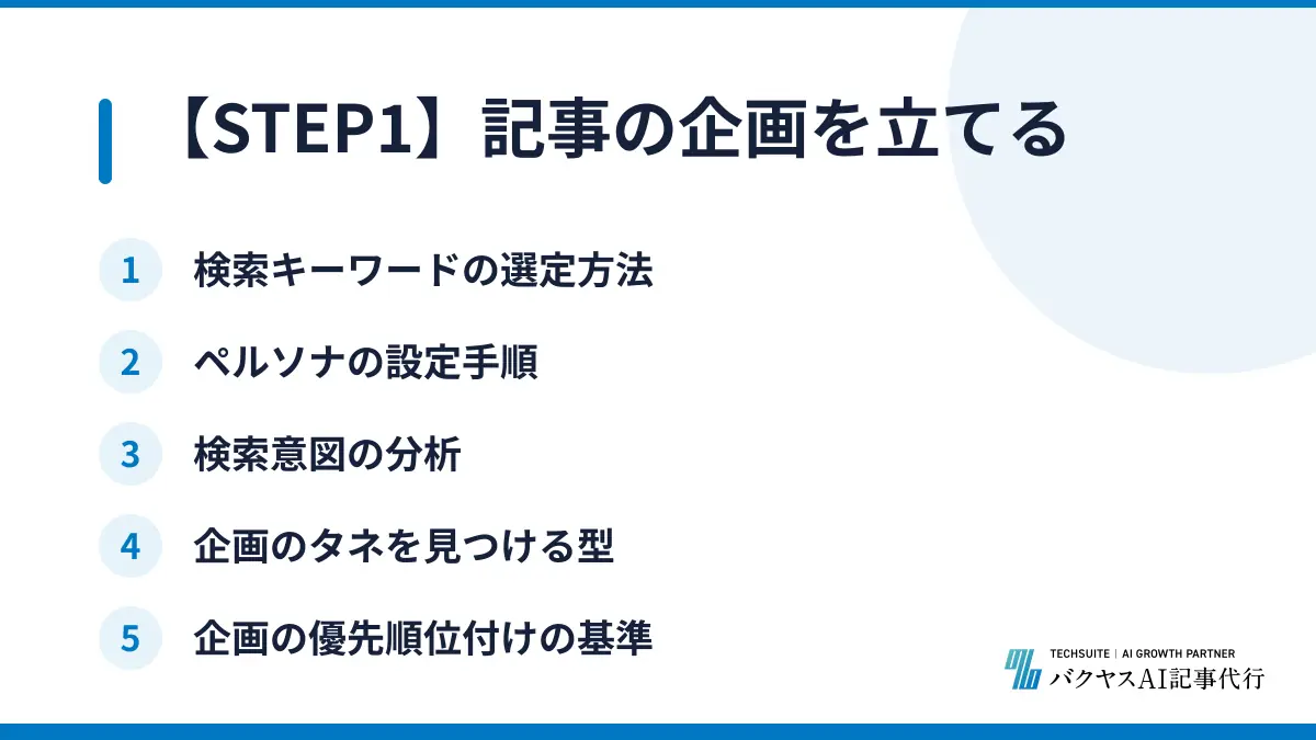 【STEP1】記事の企画を立てる